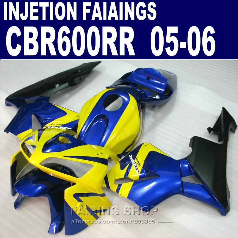 

Abs Fairing kit For Honda CBR-600 2005 2006 cbr600rr 05 06 (Yellow blue ) Fairings +7gifts l01