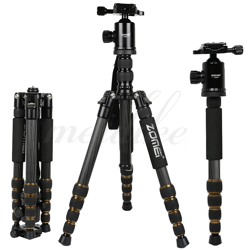 Zomei Z699C Professional Carbon Fiber Travel Tripod Monopod with Ball Head Stand for Camera Camcorder