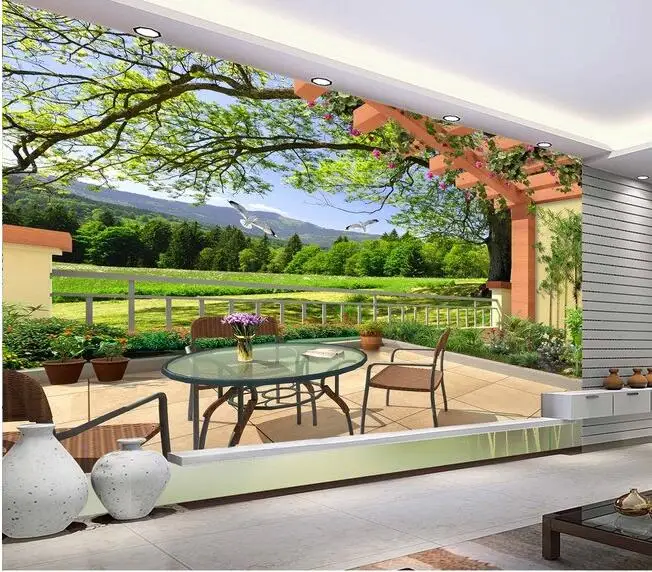 

3d wallpaper custom mural non-woven wall stickers 3 d pastoral landscapes TV setting wall wallpaper for walls 3 d