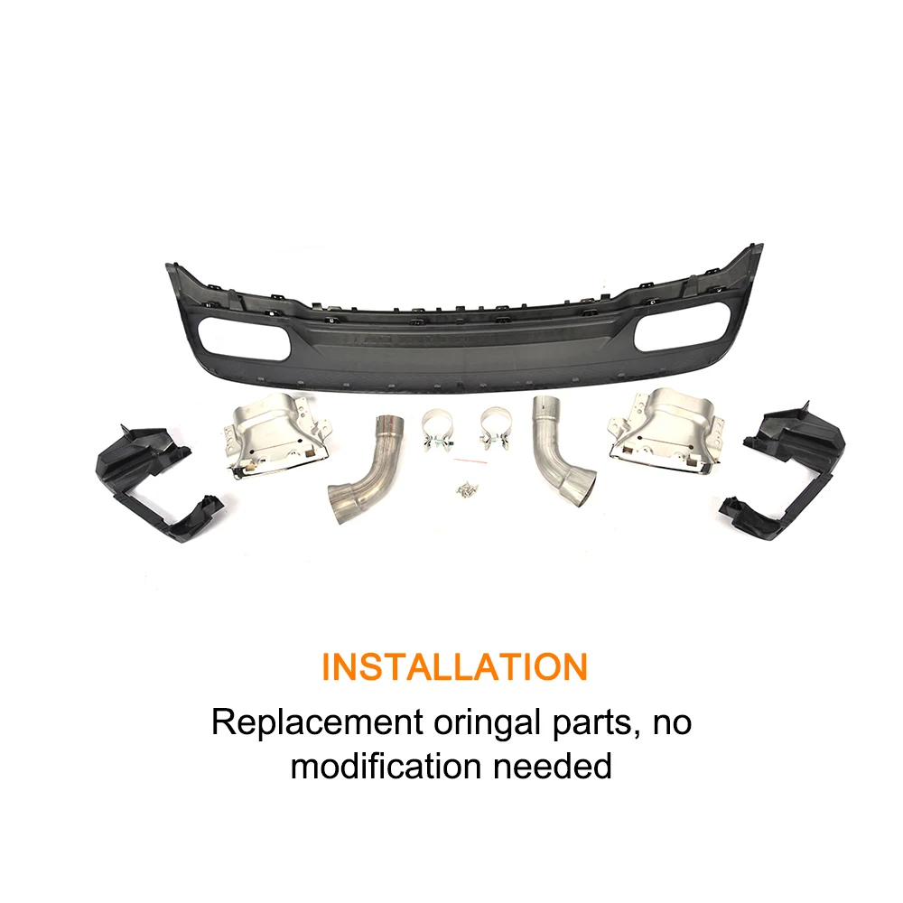 PP заднего бампера для губ Диффузор автомобиля глушитель выхлопной для Mercedes Benz- A260 к A45