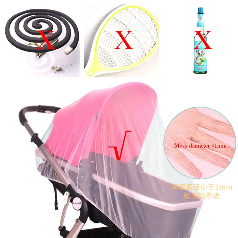 Universal Baby Mosquito Net Full Cover Baby Infant Kids Stroller Pushchair Mosquito Insect Net Mesh Full Cover Netting Outdoor