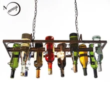 Recycled Wine Bottle Pendant Lamp,Hanging Wine Bottle,Bottle Lamp With Edison Light bulb,lighting,bar style of industrial lamp