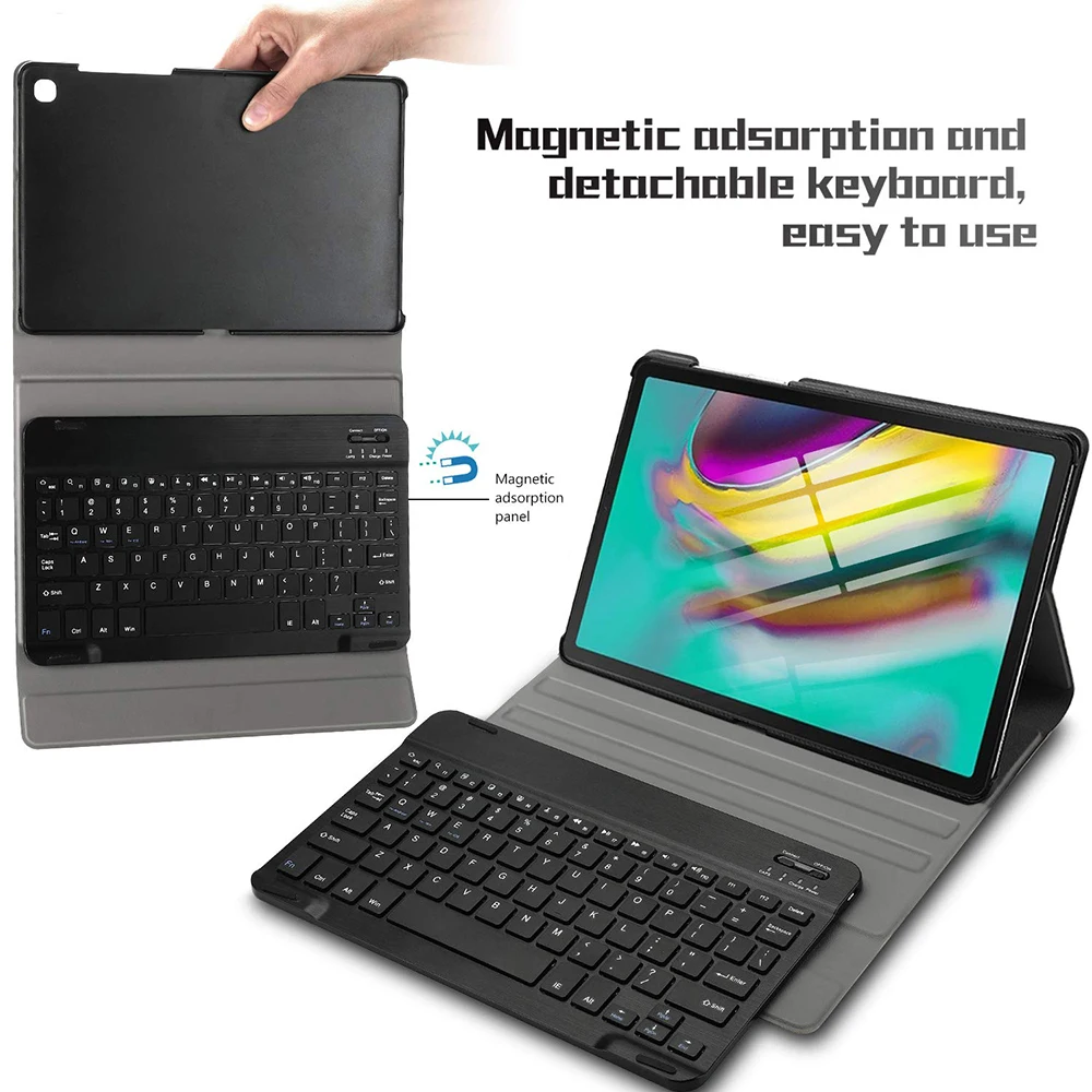 

for Samsung Galaxy Tab S5e 10.5 inch SM-T720 SM-T725 Tablet Spanish Bluetooth Keyboard with Millet Pattern Leather Case Keyboard