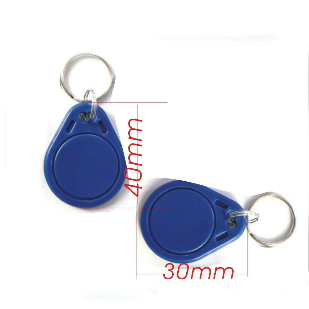 100 шт. (совместим с S50) RFID 13 56 МГц IC Tag кольцо для ключей карты синие чипы fudan FM1108