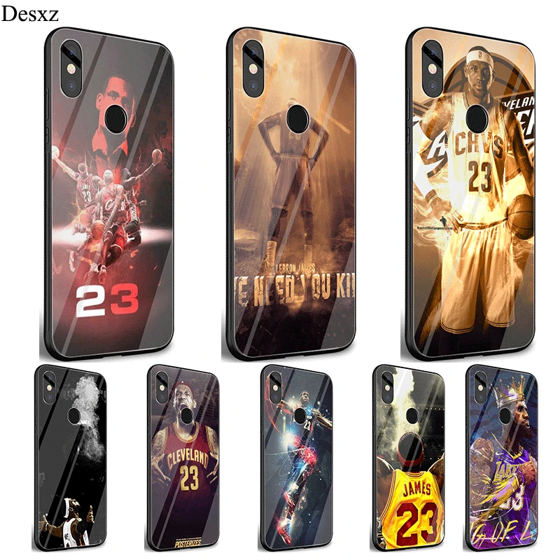 

Desxz Cell Phone Case Glass LeBron James For Xiaomi Mi 8 Lite A1 A2 5X 6X 9 Redmi Note 5 6 7 Pro 6A 4X Pocophone F1 Cover