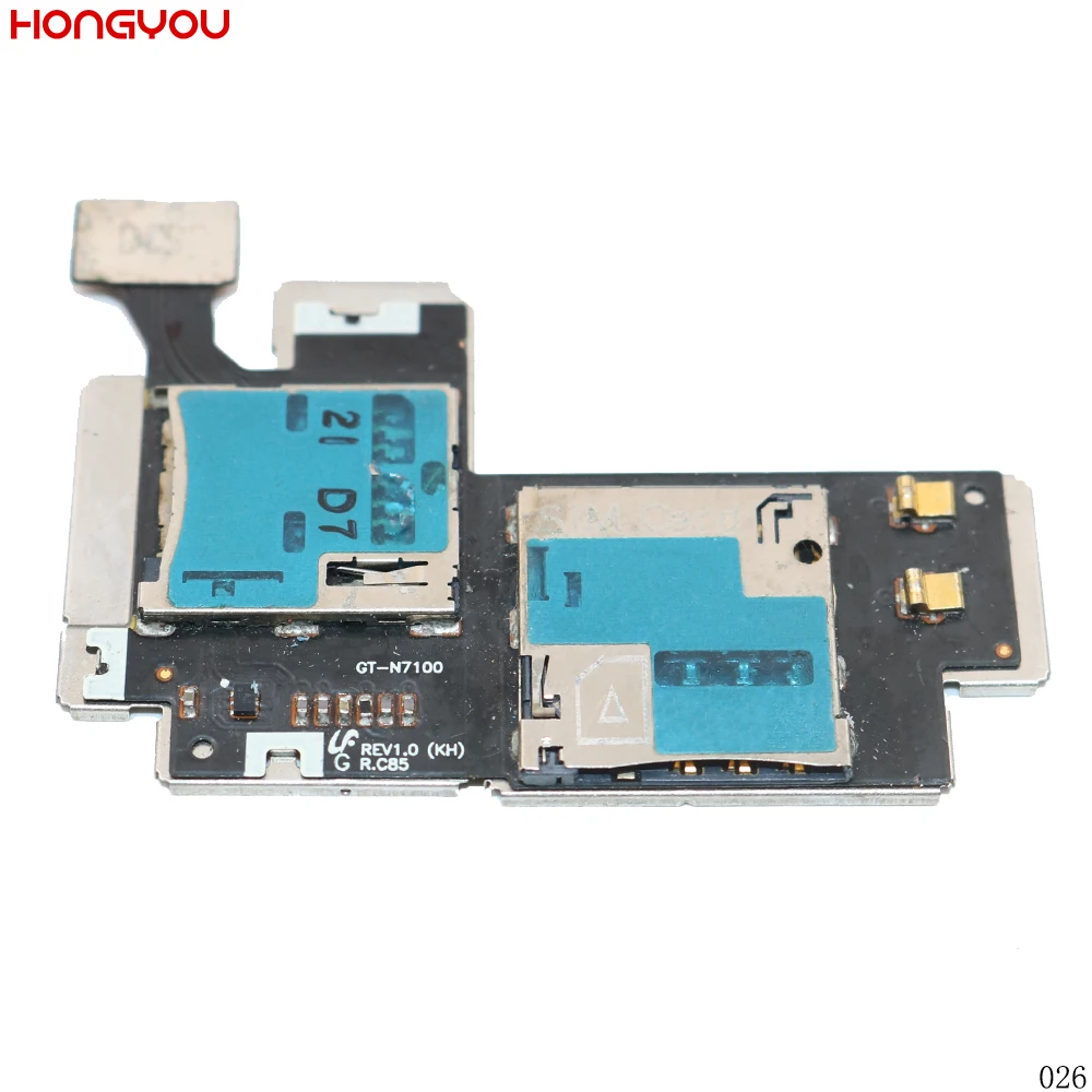 

SIM Card Holder Micro SD Memory Socket Slot Tray Connector Flex Cable For Samsung Galaxy Note2 N7100