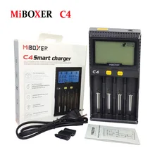 Original Miboxer C4 VC4 LCD Smart Battery Charger for Li-ion/IMR/INR/ICR/LiFePO4 18650 14500 26650 AAA 3.7 1.2V 1.5V Batteries