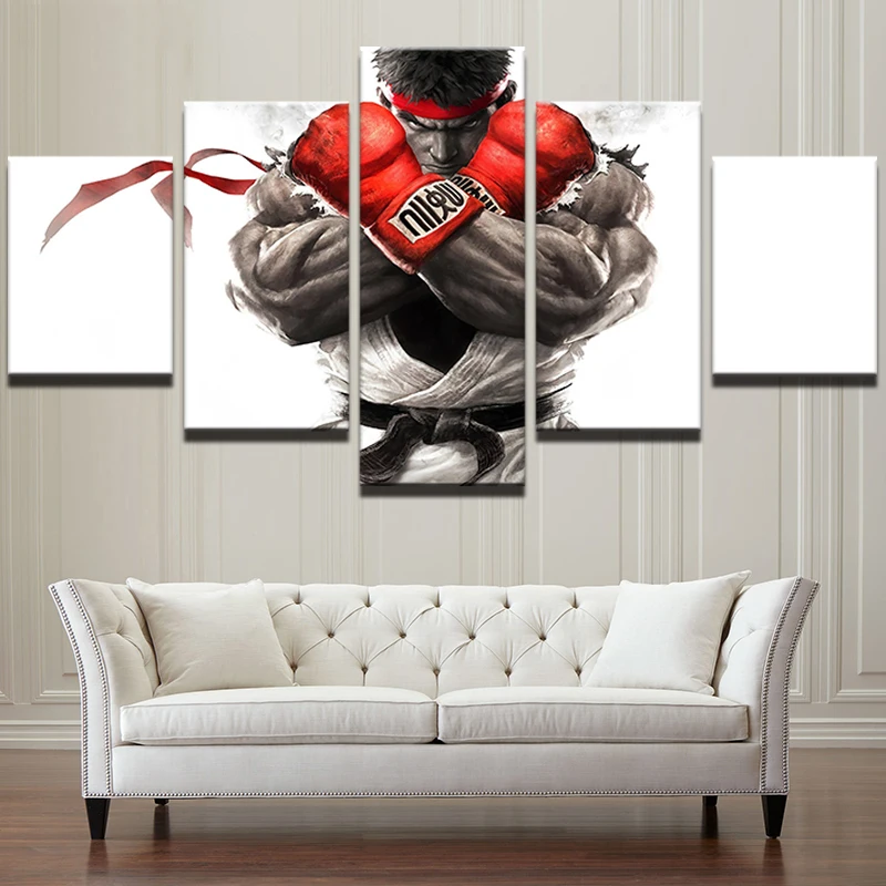 

Street Fighter Game Modern HD Print Wall Art For Living Room Painting Wall Art Painting Canvas Artwork 5 Piece Home Decor Canvas