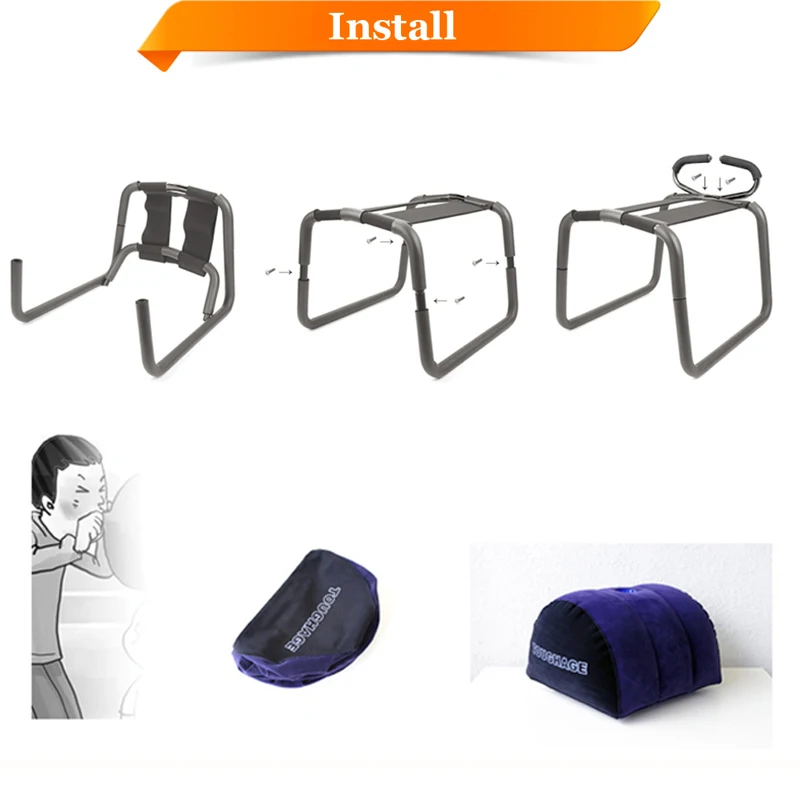 DHL Ship T-PF3216 Bounce Love Sex Chair Weightless Adult Sex Furniture with Inflatable Pillow Love Chair Furniture