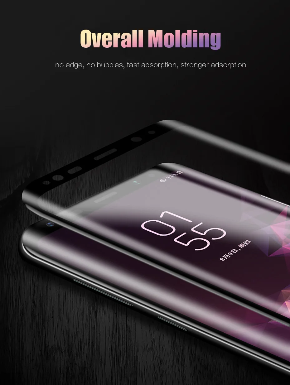 MOUSEMI 9H Glass For Samsung Galaxy S6 S7 Edge Plus Note 8 9 Screen Protectors 3D Full Cover Tempered Glass On For Samsung S8 S9 (4)