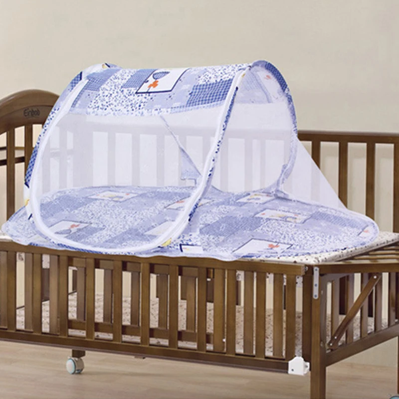 Портативный детская кровать складная москитная сетка Подушка Матрас летняя для младенцев малышей от комаров, из полиэфира сетка для кроватки