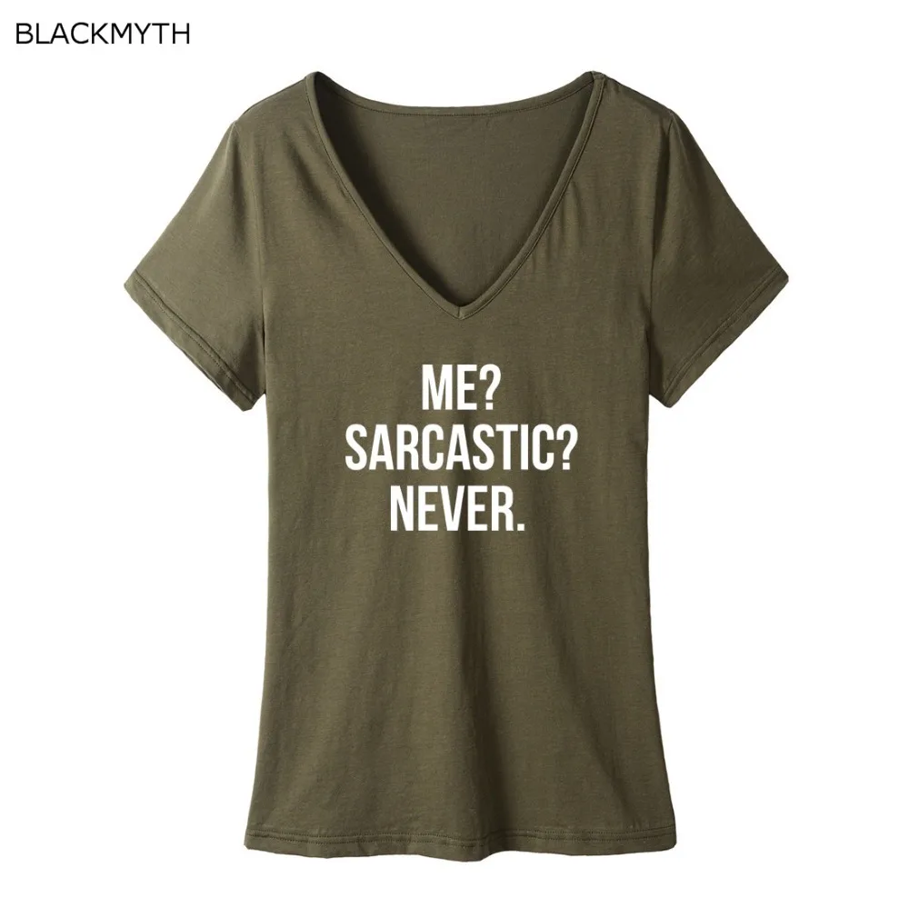 BLACKMYTH ME SARCASTIC NEVER Slim футболка Женская Harajuku повседневные Летние Топы 6 цветов