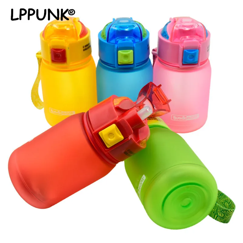 bpa free 260ml children Creative plastic my water portable Student kettle baby fruit juice straw
