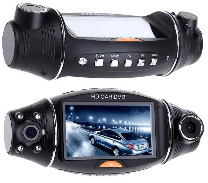 170 градусов широкий угол обзора F30 двойной объектив 2," дюймовый ЖК-дисплей ночного видения HD DVR автомобильная видеокамера для вождения автомобиля
