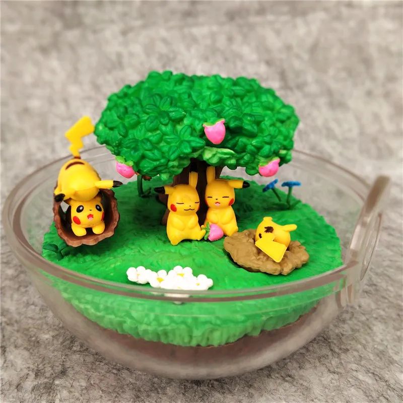 

Cartoon Pikachu Tree Terrarium DX 11cm Action Figures Toys Brinquedo Toy Collectible Model Toys #1589