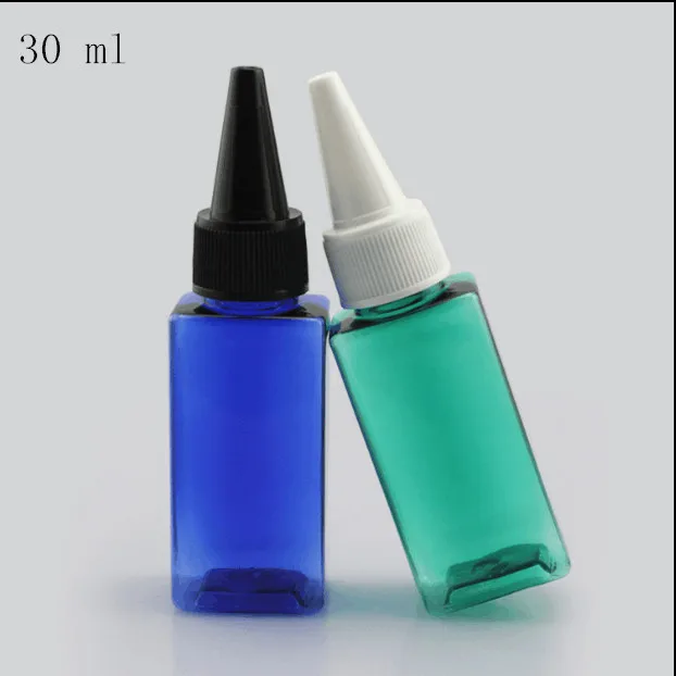 

30ml Square Plastic Perfume Empty Pointed bottle Wholesale Retail Originales refillable Cosmetic Essential Oil Containers 100PCS