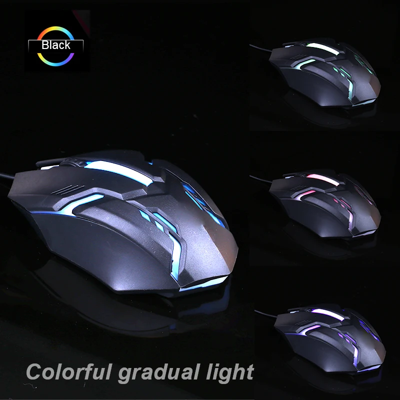 Портативная игровая мышь abs пластик USB Проводная оптическая управление