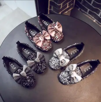

Toddler Infant Kids Baby Girls Bow Shoes Crystal Bling Casual Princess Shoes Loafers Casual Children's Fashion Sneakers
