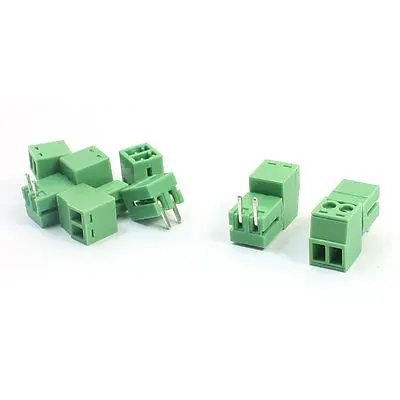 

5Pcs 300V 6A 3.5mm Pitch 2-Position PCB Screw Terminal Block Connector