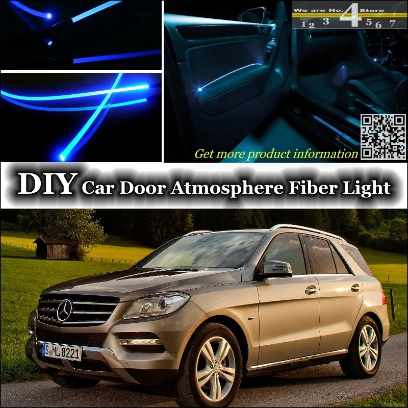 Интерьер окружающий светильник атмосфера настройки волоконно-оптический ремешок светильник s для Mercedes Benz M MB W163 W164 W166 внутренняя дверная панель Ремонт