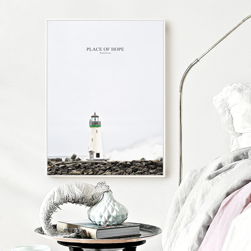 Modern-Seaside-Landscape-Seagull-Lighthouse-Phrase-Canvas-Art-Painting-Poster-Picture-Wall-Living-Room-Bedroom-Home (3)