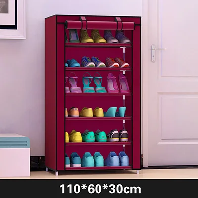 Утепленная Нетканая ткань Семь слоев пылезащитный шкаф для обуви креативный DIY сборка стойка для обуви простая мебель с полками для обуви - Цвет: HH342300WR