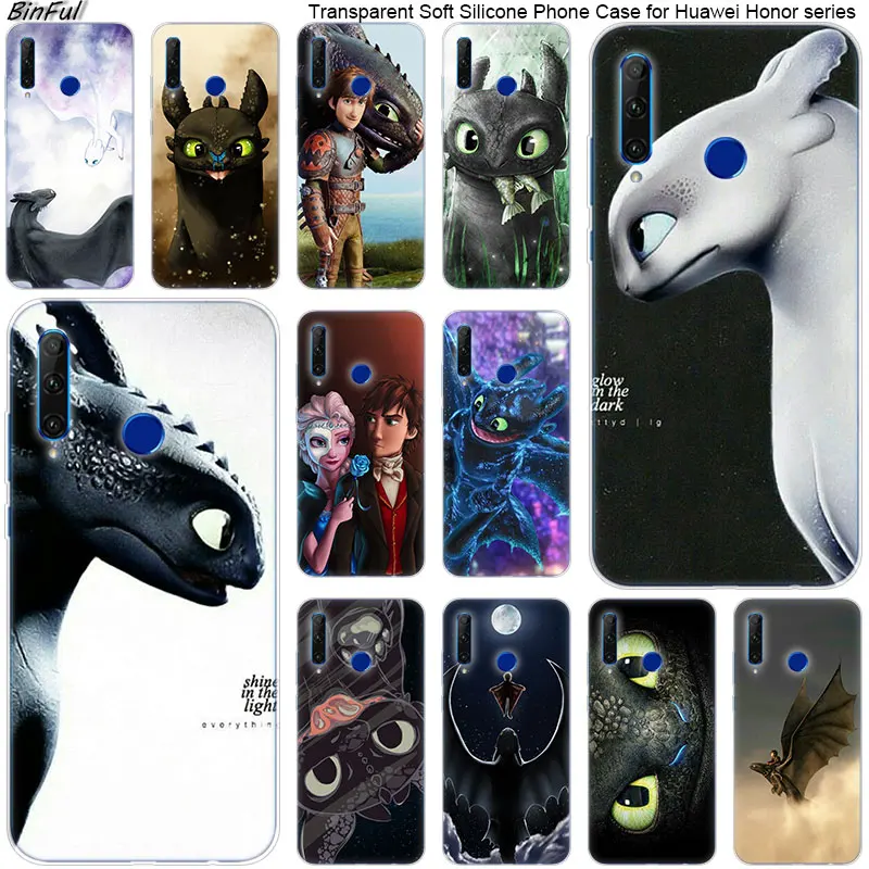 

How to train your dragon style Silicone Phone Case for Huawei Honor 20 20i 10 9 8 Lite 8X 8C 8A 8S 7S 7A Pro View 20 Fashion