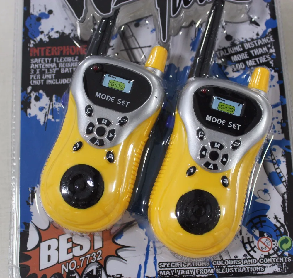 

Child Kids Gray Camouflage Walkie Talkie Parenting Game Two Way Radio Communication Toy Electronics T734