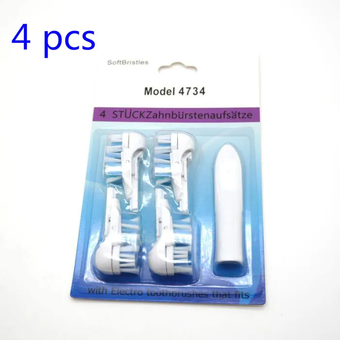 4pcs/pack 4734 Model Battery Toothbrush Head Soft Bristles Replacement for Oral B Dual Clean Complete Brush Heads 4pcs/pack 4734 Model Battery Toothbrush Head Soft Bristles Replacement for Oral B Dual Clean Complete Brush Heads
