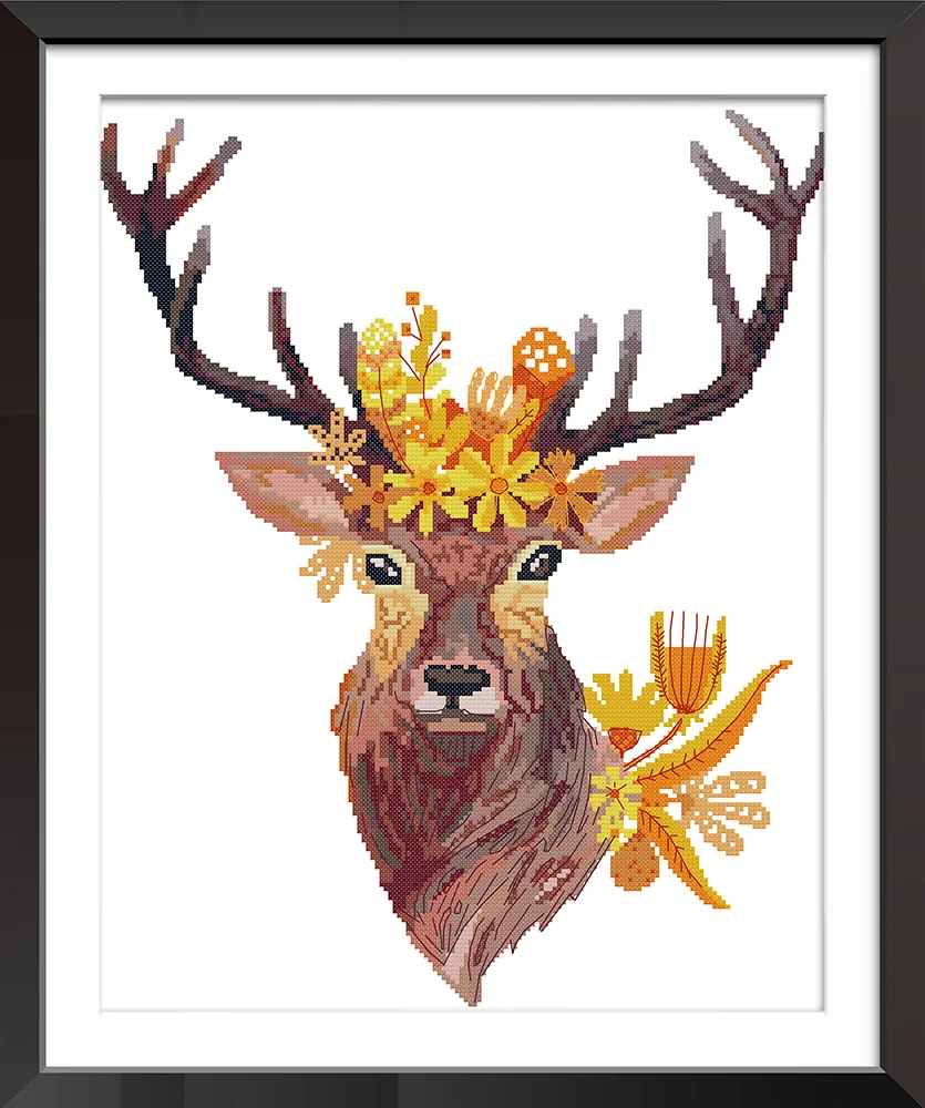 

New arrival 2018 Elk DMC Counted Chinese Cross Stitch Kits printed Cross-stitch set Embroidery Needlework