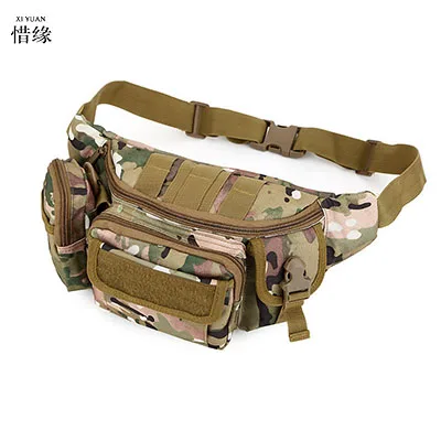 

XI YUAN BRAND Men Male Casual Functional Fanny Bag Waist Bag Money Phone Belt Bag Khaki black for boy gift