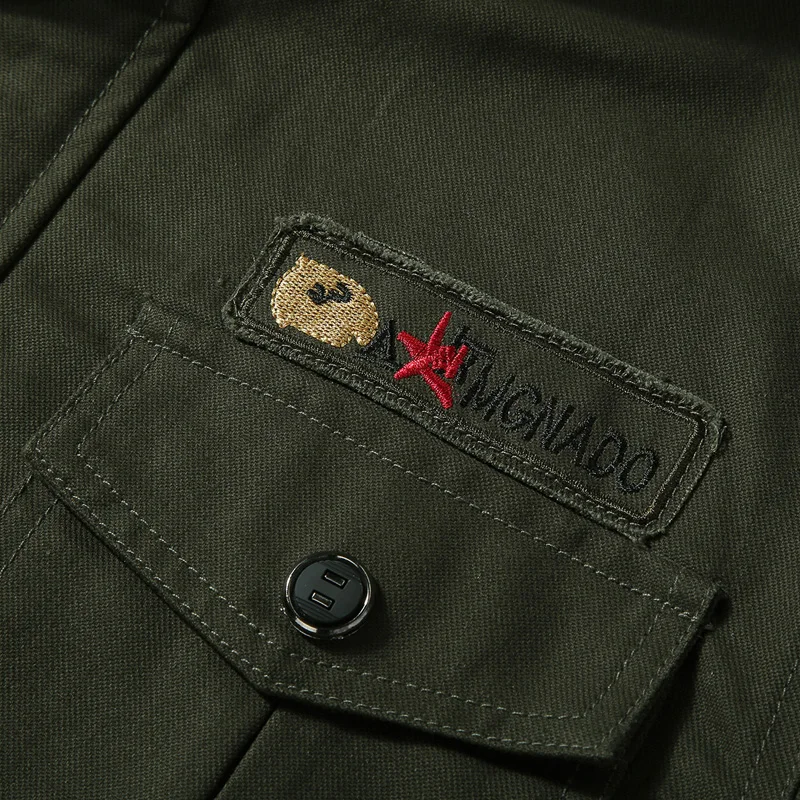 Big Size M~6XL autumn Military Tactical Jacket Men 100% Cotton Pilot Flight Cargo Coat male for win