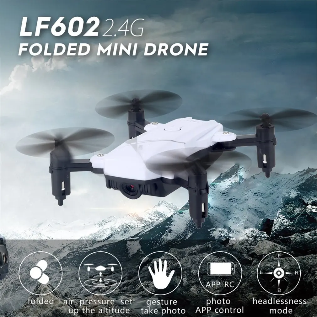 

LF602 2.4G Mini FPV Foldable RC Quadcopter Drone Aircraft with 720P HD Wifi Camera Gesture Selfie Altitude Hold 3 Battery