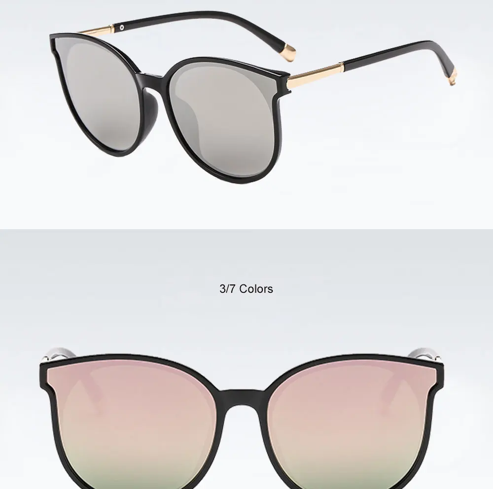 VEGA Eyewear Fashion Oval Oversized Sunglasses Women Cat Eye Glasses Ladies Big Mirrored Sun gla ( (6)