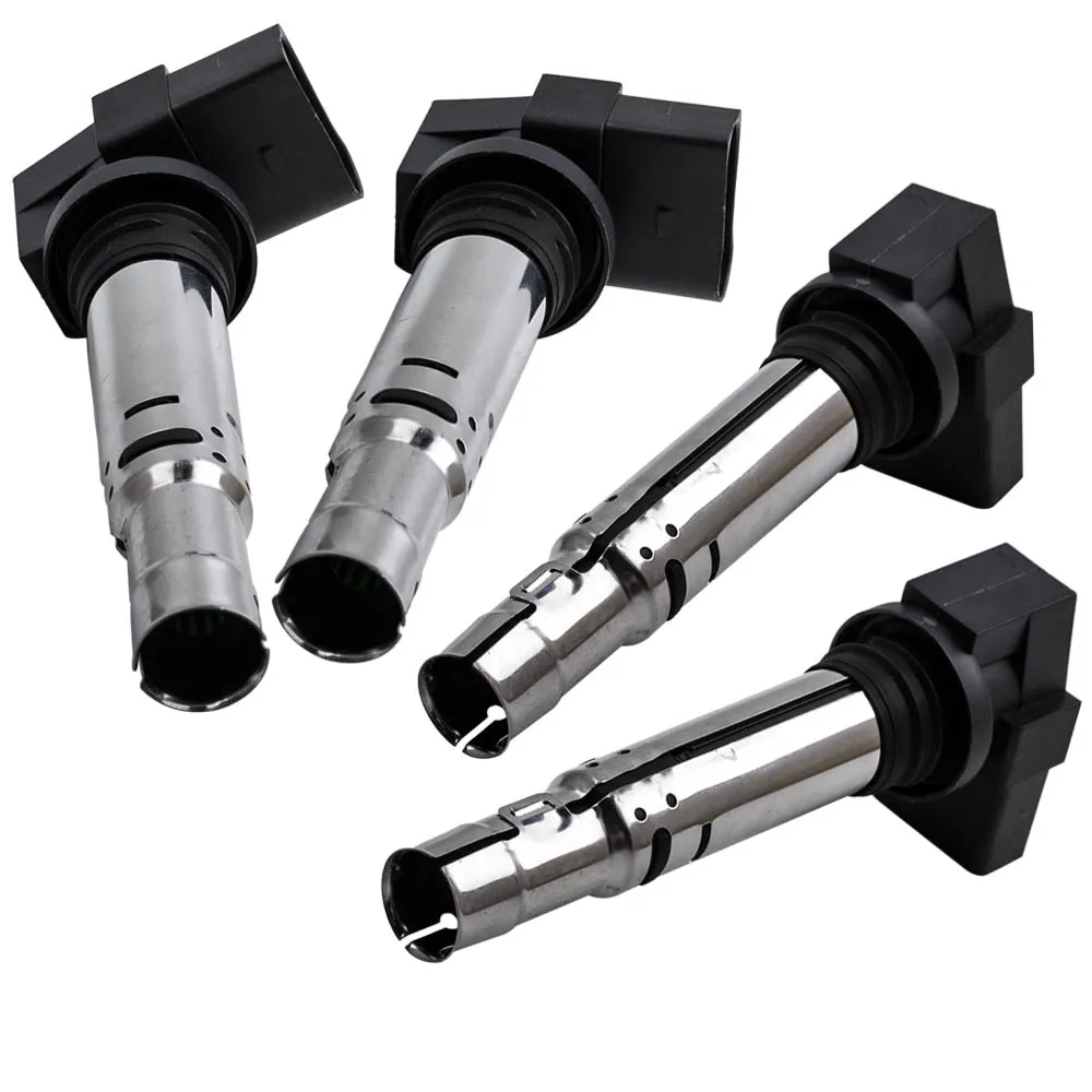 4PCS IGNITION COIL PACKS PENCIL for VW Eos Caddy CC Scirocco Tiguan