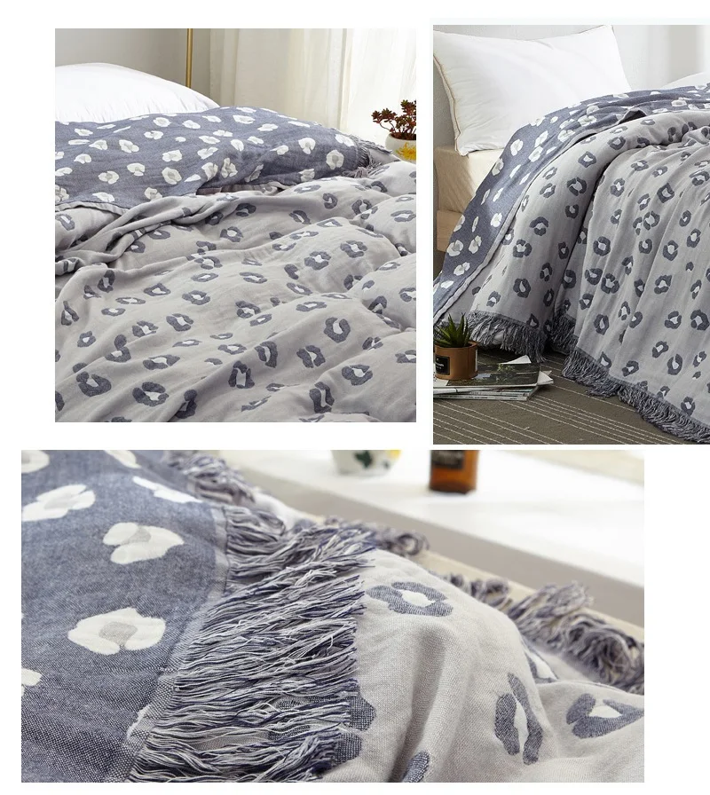 Junwell летнее хлопковое/бамбуковое муслиновое одеяло окрашенное в пряжу кровать