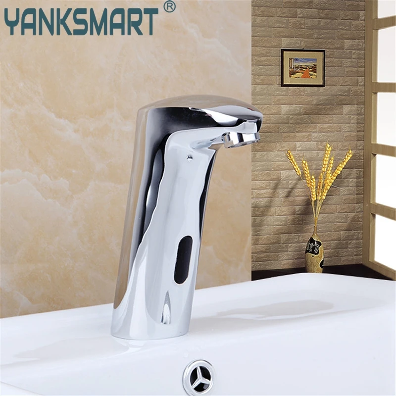 Bathroom Faucet Deck Mounted Sensor Faucet Automatic Hands Free