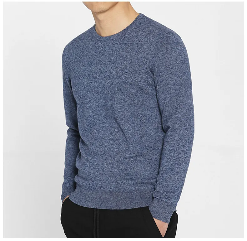7Colors Sweater Pullovers Men 100% Merino Wool Sweater Jumpers Man Winter Warm Mercerizing Fleece Male knitwear Autumn Plus Size04