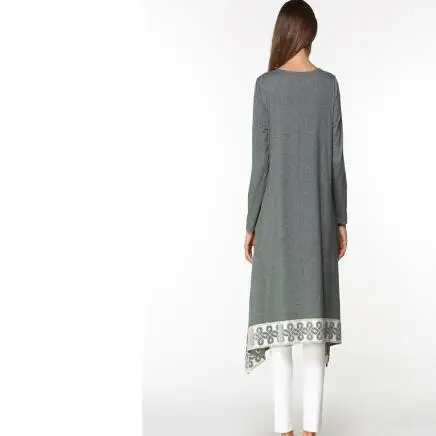 Мусульманская вышивка Abaya платье макси свободный стиль кимоно халаты Jubah Ближний
