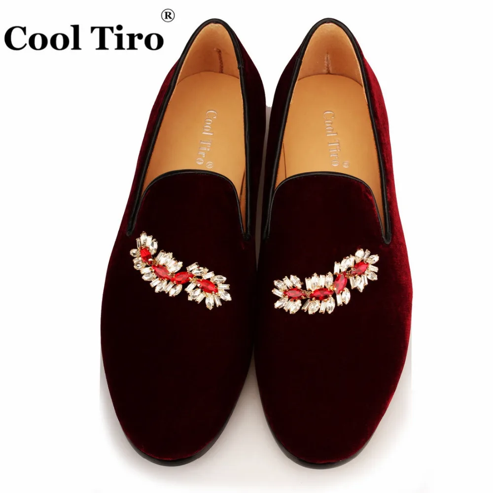 VELOUR BURGUNDY SLIPPERS Loafers (7)