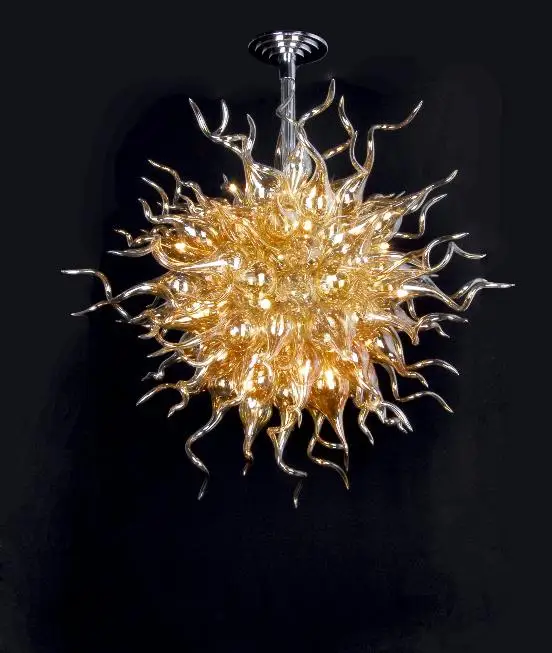 

Mordern Style Led Bulbs Gold Round Shape Crystal Chandelier