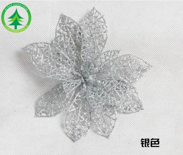 14 шт. цветок елочные украшения kerst decoratie Navidad decoracio ne Para Эль Хогар Envio безвозмездно Рождество орнамент - Цвет: E