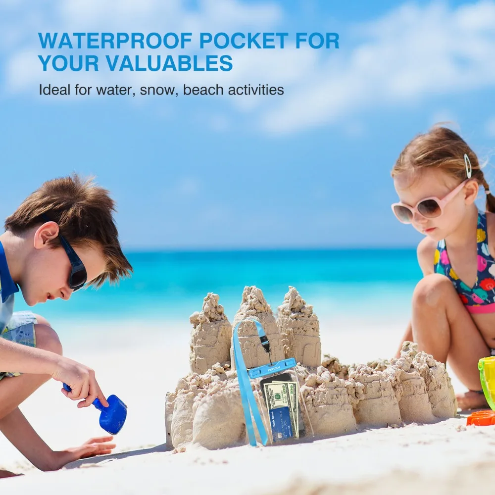 3PCS Mpow Swimming Waterproof Bags Universal Smartphone Pouch Case 10