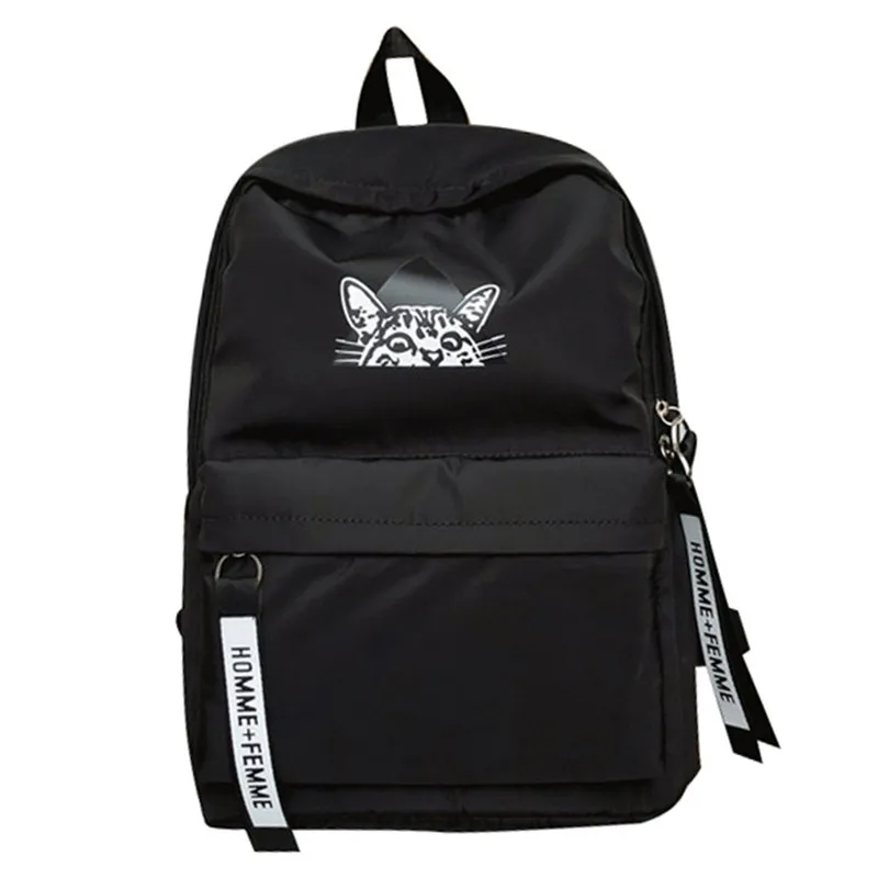 Cute Cartoon Cat Backpack Girl Schoolbag for Teenage Women Back Pack