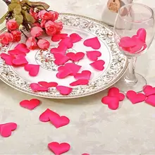 Free shipping 50pcs Fabric Heart dia 1.4cm/2.1cm/3.5cm/5cm Wedding Confetti Table Decoration birthday party Decorative Supplies