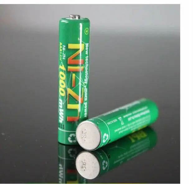 

2Pcs/lot 1.6v Ni-Zn 1000mWh aaa rechargeable battery nizn rechargeable battery