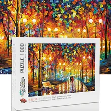 Для взрослых 1000 шт. головоломки романтический пейзаж деревянные головоломки творчество DIY мультфильм Паззлы Очаровательная представьте Игрушечные лошадки подарок на день Святого Валентина