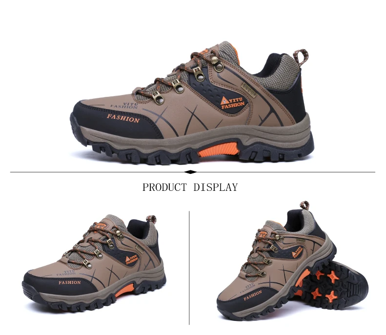Men Hiking Shoes Waterproof Anti-Skid Outdoor Trekking Shoes High Quality Climbing Sneakers Man Sports Shoes Plus Size 39~47 (7)