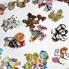 30/50pcs/package Wholesale Mix Styles Random Send Cartoon Flatback Wooden Buttons For Craft DIY Scrapbooking Sewing Crafts L-1 2
