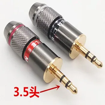 

5pcs 3.5mm headphone male plug audio cable plug 3.5 headset self-locking line